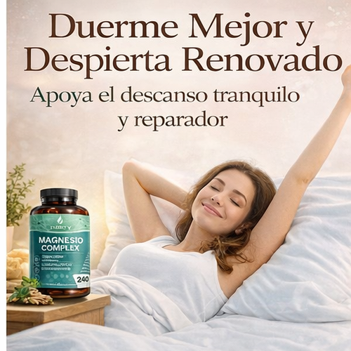 Magnesio Complex Vitalidad y Recuperación + Ashwagandha y Vitamins B5 and B6 (240 capsulas)